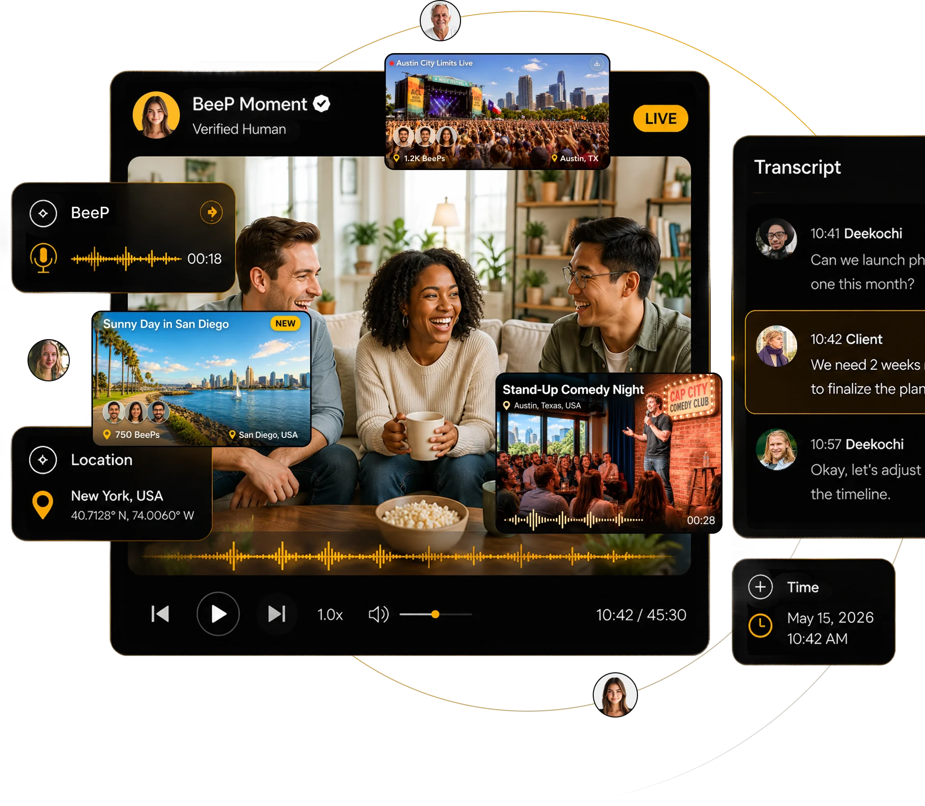 BeePapedia social intelligence interface